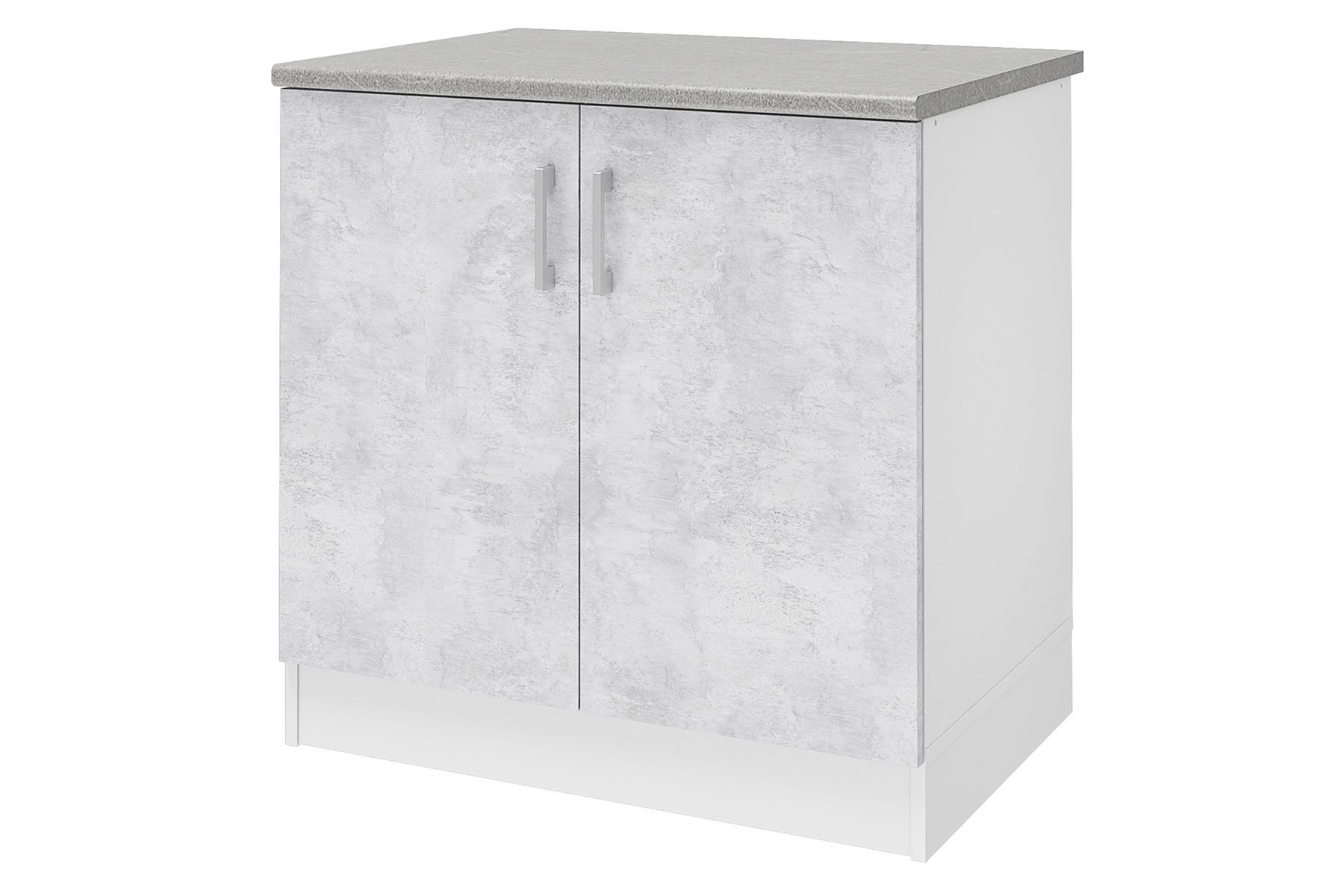 Уют СТЛ.275.04 МСТ Шкаф напольный 80 + фасад+столешница Белый /БЕТОН 