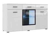 Комод GLOSS Белый/Белый глянец