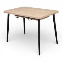 Стол Корсика CRAFT 32,1070(+380)*700,Раздвижной, (ЛДСП Дуб Бунратти) В1, металл черный