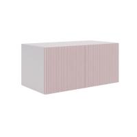 Зефир Антресоль 2дв/118.01/Белое дерево/пудра розовая