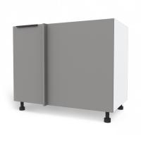 КАТАНИЯ  Стол угловой под мойку 1000 Белый жемчуг/EVO Тёмно-серый МАТОВЫЙ