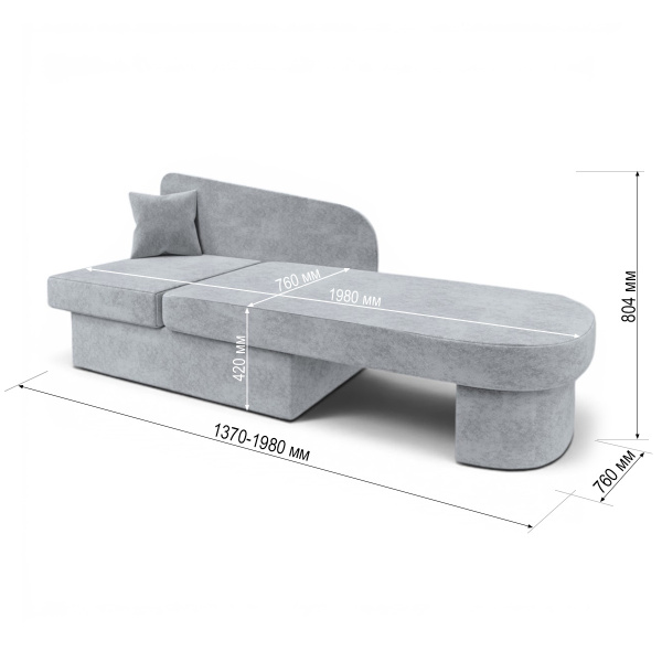 Диван-кровать "Лидер 1" M1074-11  ПРАВАЯ