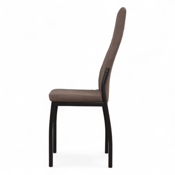 Стул Лорд Ромб черный, велюр коричневый