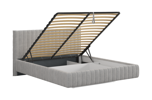 Кровать Твикс с подъемным механизмом  160х200 см (галька (велюр))