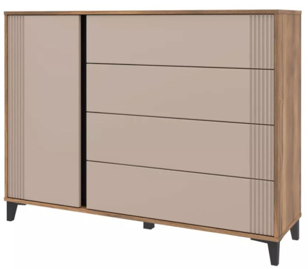 Комод Богемия Дуб борокко/Бежевый