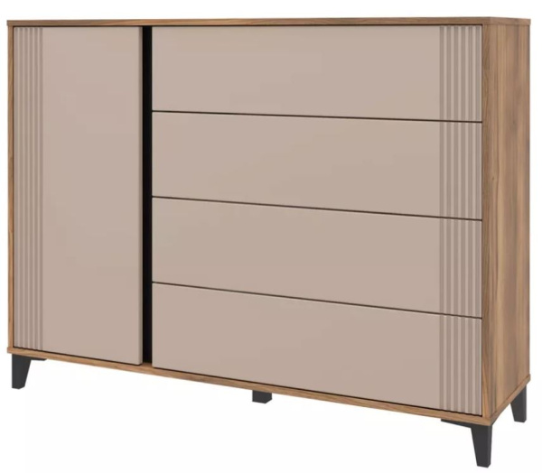 Комод Богемия Дуб борокко/Бежевый