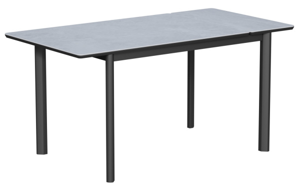 Стол Римини-1С, 110(+40)*700*750 Armani Grey/ черный