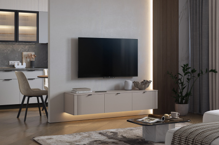 Тумба 2 Рич кашемир/фрапучино матовый/черный