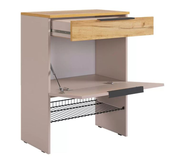 Баско Прихожая Обувница, (602х354х806)) /Кашемир/дуб крафт золотой