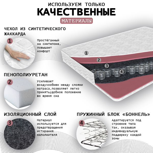 Матрас Комфорт 1 ЛАКС 800*2000