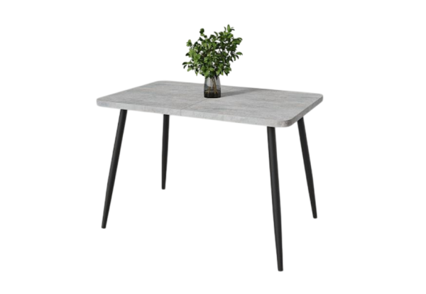 Стол Корсика CRAFT 32,1070(+380)*700,Раздвижной, (ЛДСП Цемент Светлый) В1, металл черный