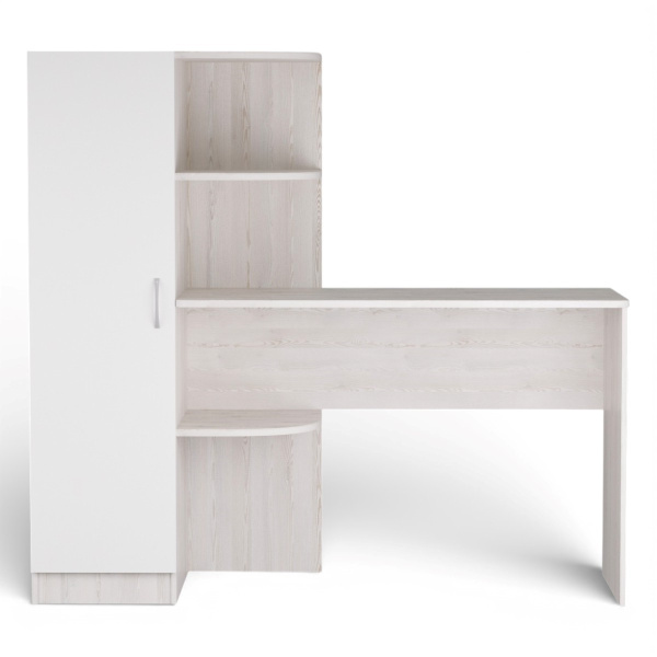 Стол письменный КРИСТИН – 1  Сосна лофт/ Белый  Левый 