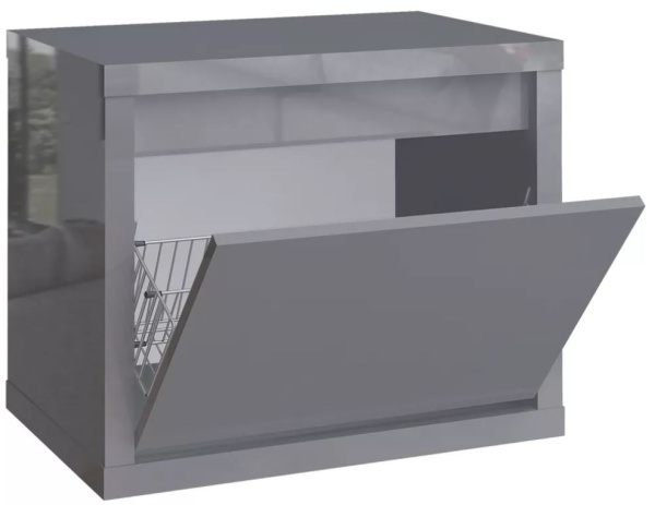 Тумба для обуви Норден Серый глянец