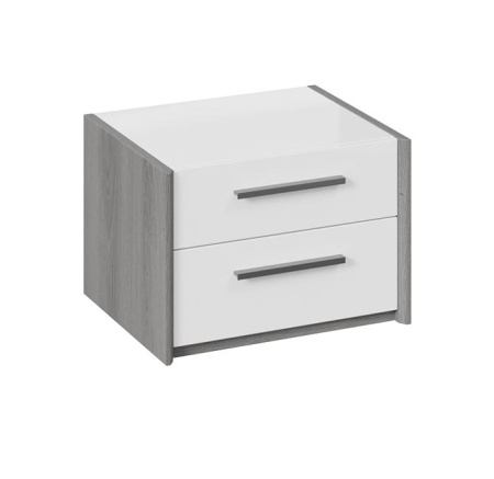 Эста Тумба прикроватная Дуб Гамильтон/Белый глянец