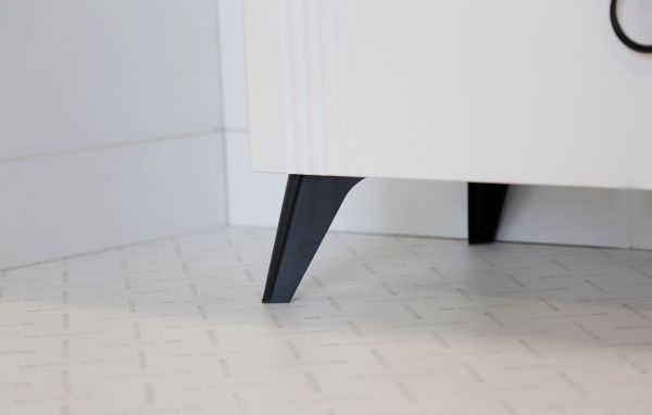 Ева Комод 3ящ/Белое дерево/Белый матовый