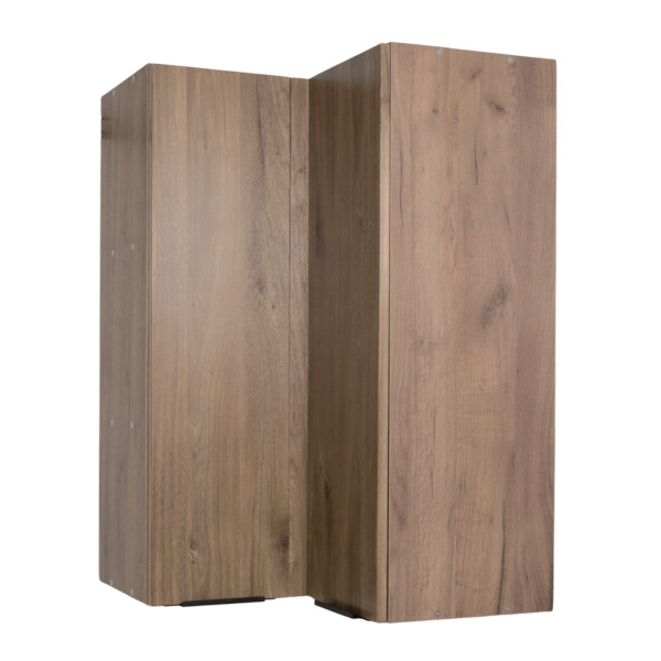КАТАНИЯ  Шкаф настенный угловой 90град. Дуб крафт табачный/Орех Антик