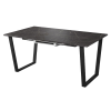 Стол АТЛАНТ 09 1620(+600)*950, ЛДСП EGGER:Камень черный/опора Атлант 1,4 металл(Черный мат)