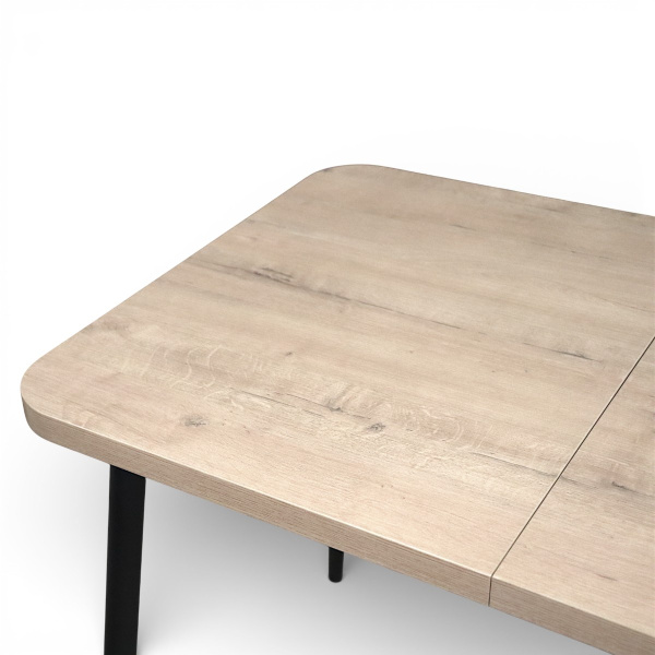 Стол Корсика CRAFT 32,1070(+380)*700,Раздвижной, (ЛДСП Дуб Бунратти) В1, металл черный