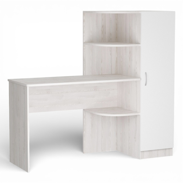 Стол письменный КРИСТИН – 1  Сосна лофт/ Белый Правый