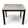 Стол кухонный Римини-мини-С, 90(+40)х65х75 Oxide Grey/ черный