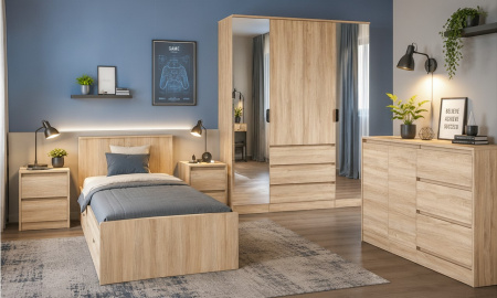 ВЕНСЕН Шкаф 4дв, 2 ящ/Стандарт-Зеркало