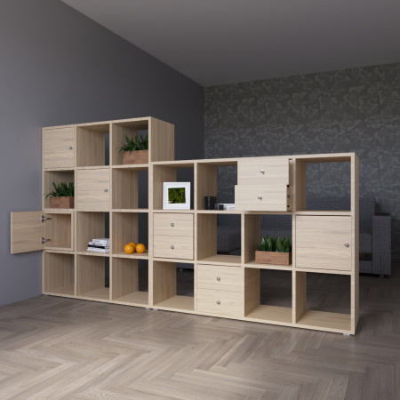 КОРИНН Стеллаж 2 Х 4 ячейки