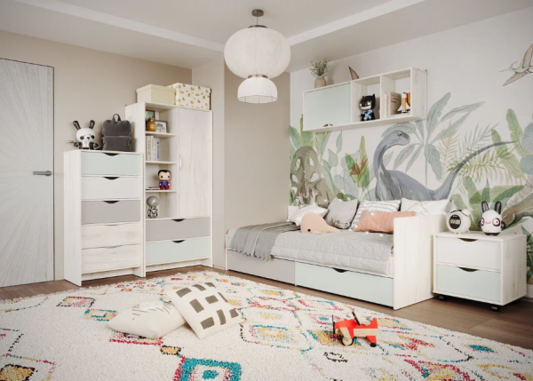 МИКС Комод К-53  Кэмпион/Калатея/Магнолия/ корпус Дуб Крафт Белый