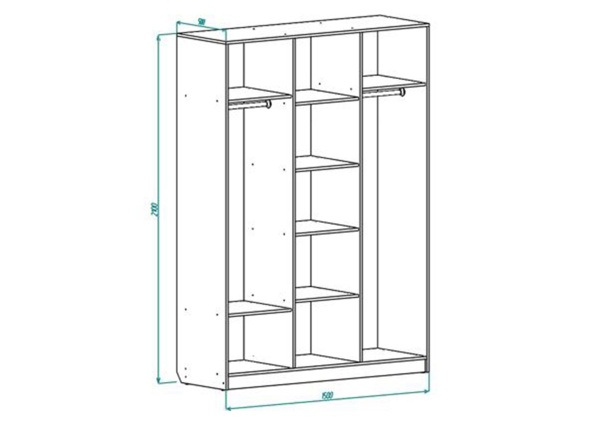 Шкаф 3-дв Соната
