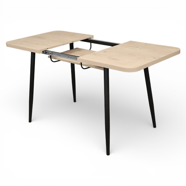 Стол Корсика CRAFT 32,1070(+380)*700,Раздвижной, (ЛДСП Дуб Бунратти) В1, металл черный