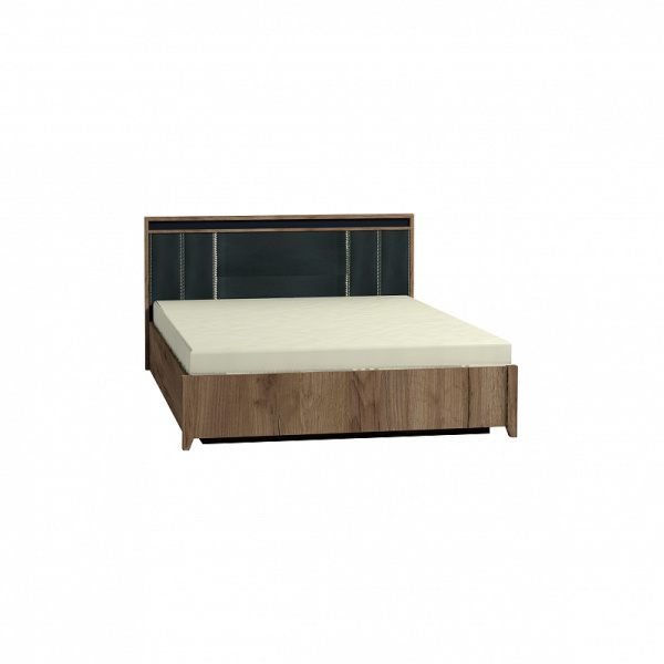 Nature 308 Кровать Люкс 1400*2000 +основание 1400*2000  Металл Гаскон Пайн-Черный