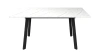 Стол Брукс МДФ,бабочка,1200(1580)*800, Мрамор белый+опора Z01 черный